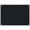 vidaXL Kitchen Backsplash Black 27.6"x19.7" Tempered Glass