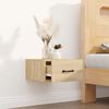 vidaXL Wall-mounted Bedside Cabinet Sonoma Oak Engineered wood Compact