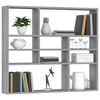 vidaXL Wall Shelf Grey Sonoma Engineered wood Medium Storage