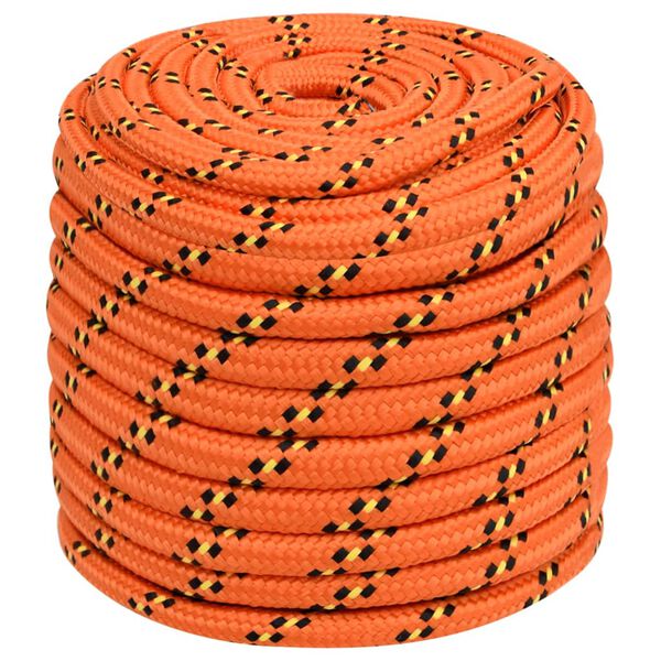 vidaXL Boat Rope Orange 0.63 " 820.2 ' Polypropylene