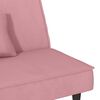 vidaXL Sofa Bed Pink Velvet (100% polyester), plywood Full-Size