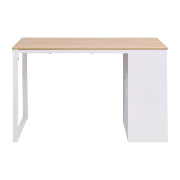 vidaXL Writing Desk 47.2x23.6x29.5" Oak and White