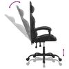 vidaXL Gaming Chair Black and Grey Faux Leather