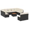 vidaXL Garden Sofa Set Black, Cream