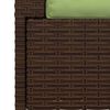 vidaXL 2-seater Sofa Brown and Green