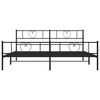 vidaXL Bed Frame Black Powder-Coated Steel 76 x 80 in Bed Frame