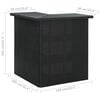 vidaXL Bar Table Black PE rattan, steel medium Bar Table Modern