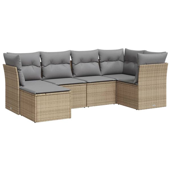vidaXL Garden Sofa Set Beige, Light Gray