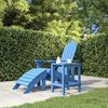 vidaXL Garden Table Aqua Blue HDPE 15 x 15 x 18 in Durable