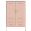 vidaXL Highboard Pink Cold-rolled steel 26.8x15.4x40.0 in Highboard