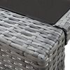 vidaXL Garden Bar Set Grey PE rattan 7 Piece Set Removable Covers