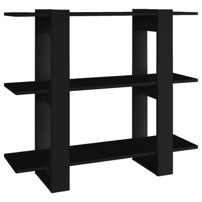 vidaXL Book Cabinet/Room Divider Black 39.4"x11.8"x34.3"