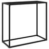 vidaXL Console Table Black Tempered glass Simplistic Console Table