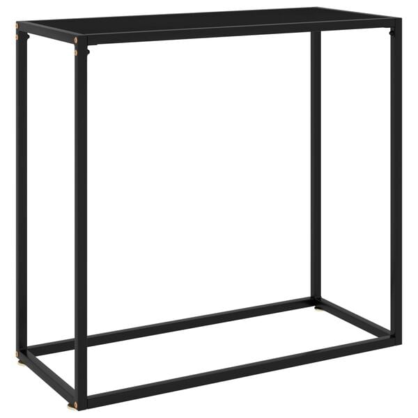 vidaXL Console Table Black Tempered glass Simplistic Console Table