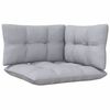 vidaXL Garden Corner Sofa Gray Solid Pine Wood Standard Modular