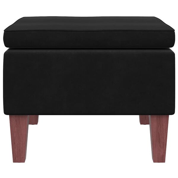 vidaXL Stool Black Velvet Compact Appealing Design Stool Square