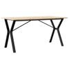 vidaXL Dining Table Brown Solid Pine wood Medium Decorative Inlays