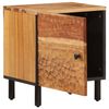 vidaXL Bedside Cabinet Natural Solid Acacia wood, Iron, Engineered wood