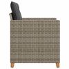 vidaXL Garden Chair Grey PE rattan Standard Removable Covers