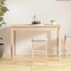 vidaXL Dining Table Natural Wood Solid Pine Wood Medium Durable