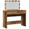 vidaXL Dressing Table with Drawer Old Wood 39.37 x 15.75 x 47.24 in