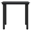 vidaXL Garden Dining Set Black Poly Rattan Medium Removable Covers