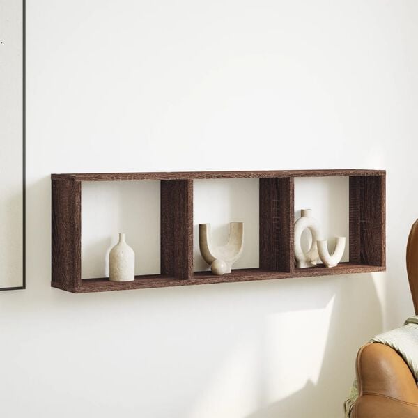 vidaXL Wall Cabinet Brown Oak Engineered Wood Standard Wall Cabinet