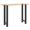 vidaXL Coffee Table Leg Set of 2 Anthracite Powder-Coated Steel