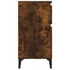 vidaXL Bedside Cabinet Set of 2 Smoked Oak Engineered wood, metal Medium