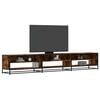 vidaXL TV Cabinet Smoked Oak Engineered Wood, Metal Large TV Cabinet