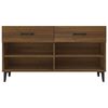vidaXL Shoe Cabinet Brown Oak 40.2x13.8x21.7" Engineered Wood