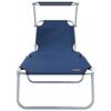 vidaXL Sun Lounger Folding 2-person 2 pcs Blue 58 x 188 x 77cm fabric