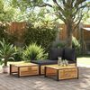 vidaXL Garden Table Brown Solid Acacia wood 26.8x26.8x11.8 in Durable