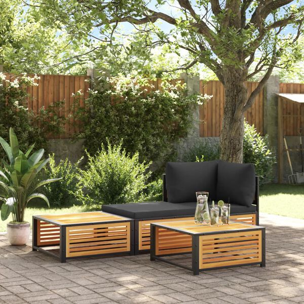 vidaXL Garden Table Brown Solid Acacia wood 26.8x26.8x11.8 in Durable