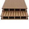 vidaXL WPC Hollow Decking Boards with Accessories 32.8 '² 7.2 ' Teak (5x45002)