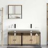 vidaXL Bathroom Furniture Set 3 pcs Brown 31.5" x 11.8" x 23.6