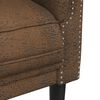 vidaXL Sofa Brown Faux suede leather (100% polyester), plywood, solid wood