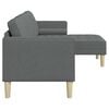 vidaXL Sofa Set Dark Grey 68.11 x 51.57 x 26.38 in Polyester