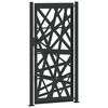 vidaXL Garden Gate Black 39.4x78.7" Steel Light Design