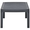 vidaXL Garden Table Anthracite Plastic 30.7 x 21.7 x 15.0 in Durable