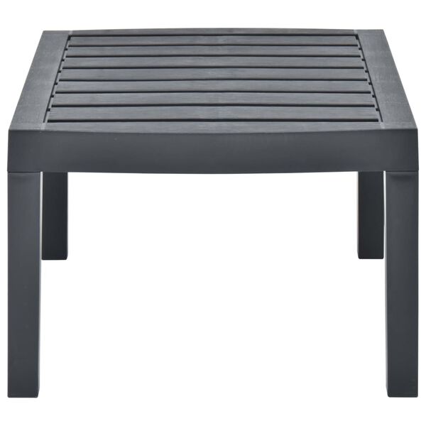 vidaXL Garden Table Anthracite Plastic 30.7 x 21.7 x 15.0 in Durable