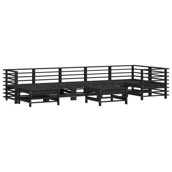 vidaXL Garden Lounge Set Black, Anthracite Solid pine wood and plywood