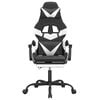 vidaXL Gaming Chair Black and White Faux leather, Metal, Plywood, Foam