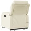 vidaXL Stand up Massage Recliner Chair Cream Faux Leather