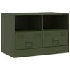 vidaXL TV Cabinet Set of 2 Olive Green Cold-rolled Steel Medium