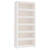 vidaXL Book Cabinet White Solid pine wood Large Book Cabinet