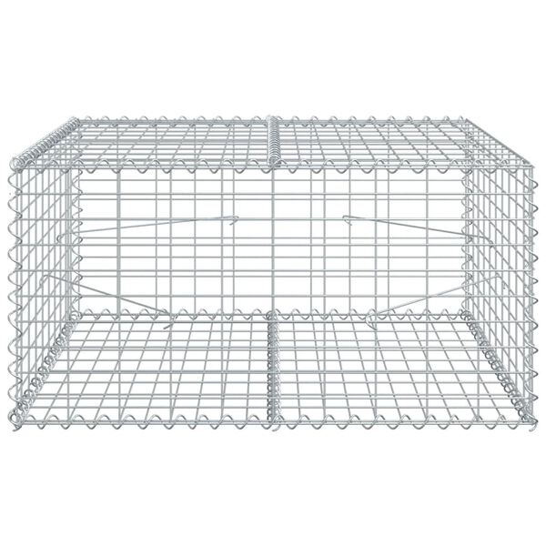 vidaXL Gabion Basket Silver Galvanized Iron Large Durable