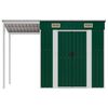 vidaXL Garden Shed Green Galvanized steel, Plastic Large Garden Shed