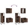 vidaXL Bathroom Cabinet Set Brown oak
