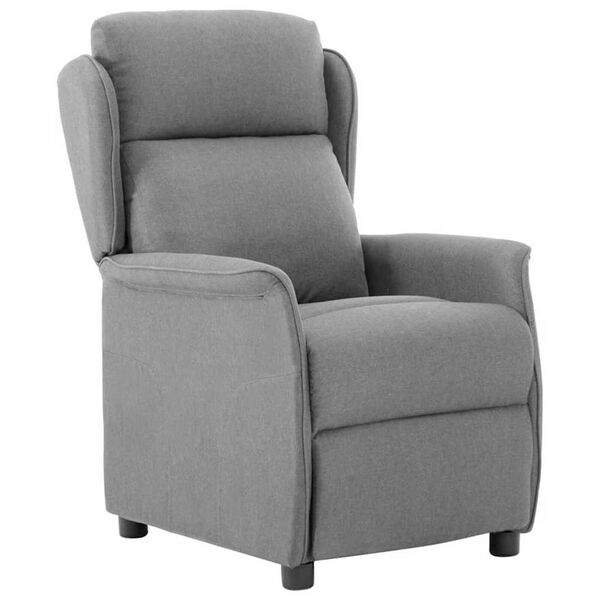 vidaXL Recliner Chair Light gray 67.5 x 93.5 x 101.5 cm fabric